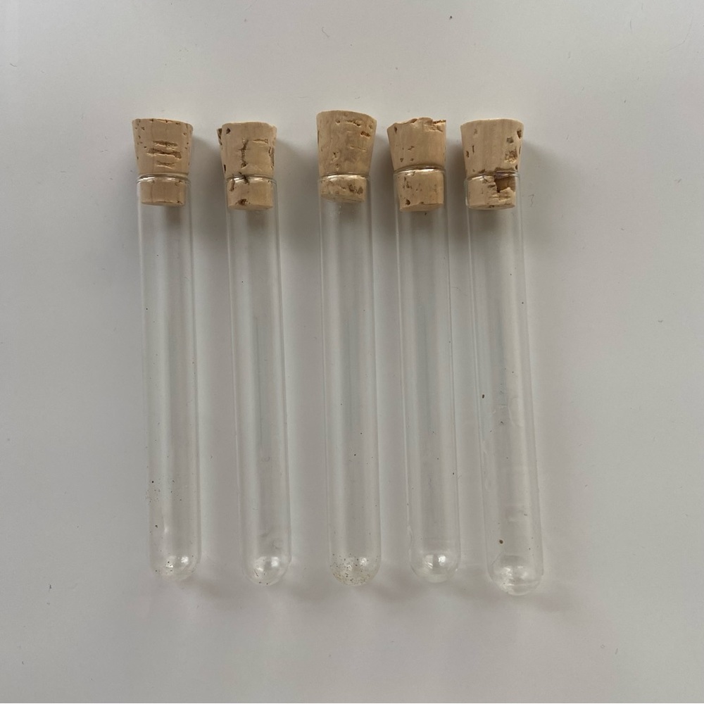 (5) Glass Test Tubes